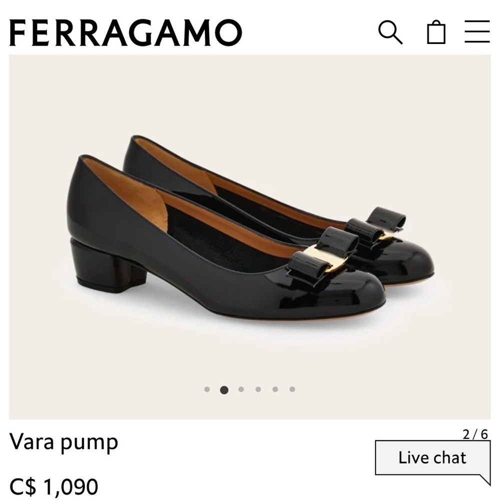 Salvatore Ferragamo Black Patent Loafers